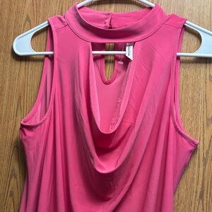 NY Collection Fuchsia Sleeveless Blouse